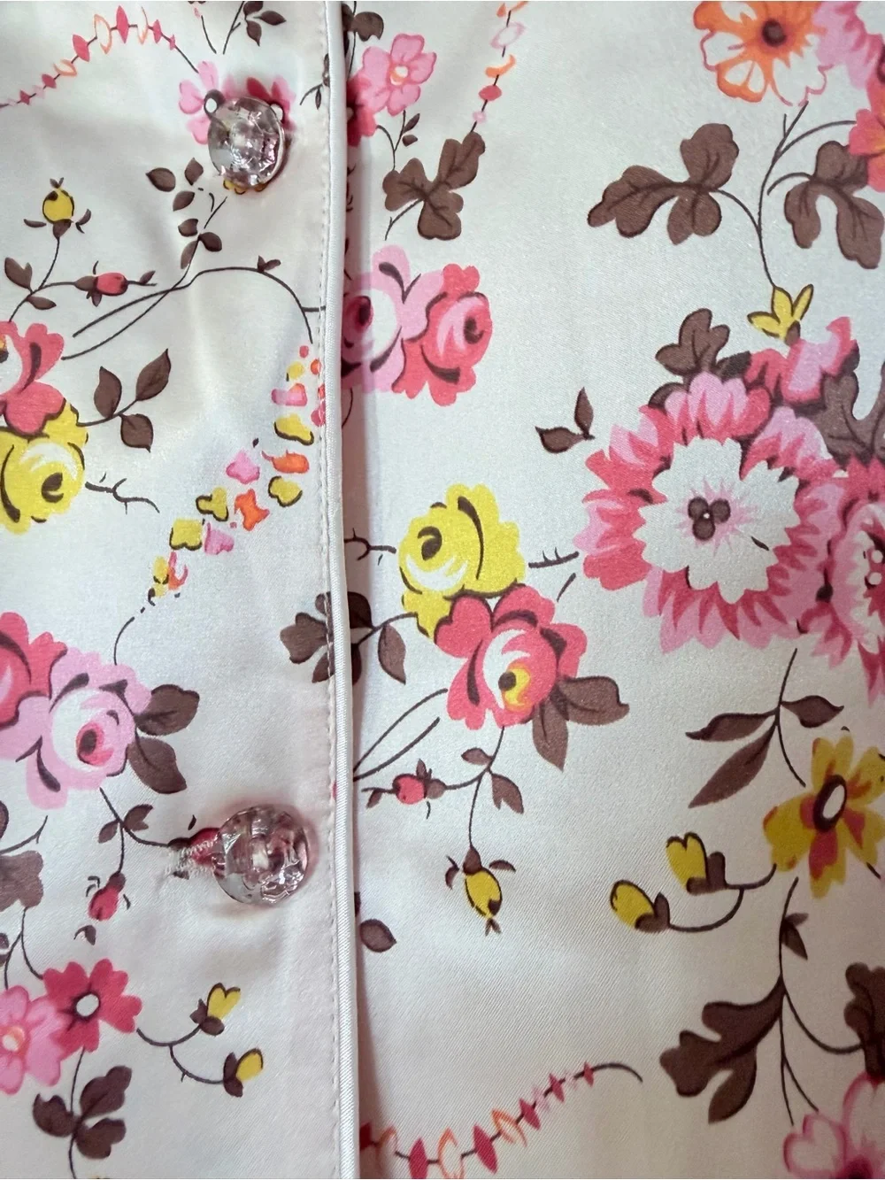 {Daerli} 100% Chinese Mulberry Silk Floral Sleepwear Luxury Pajama Set - NWT
